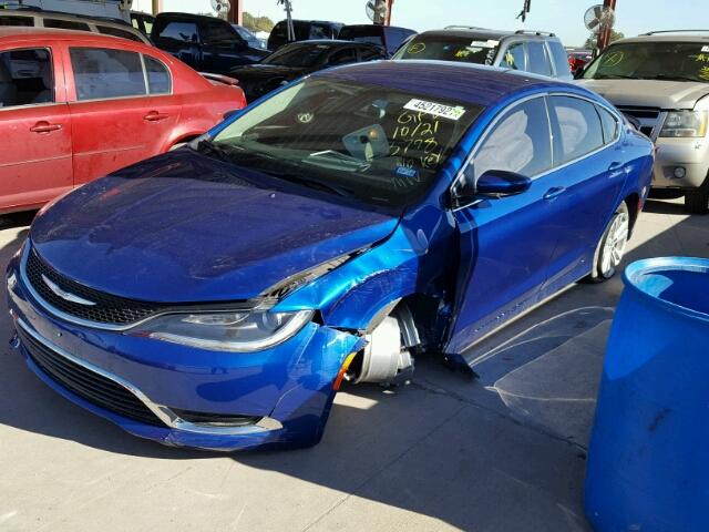 1C3CCCAB5FN651548 - 2015 CHRYSLER 200 LIMITE BLUE photo 2