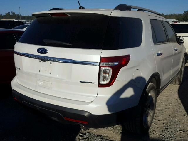 1FM5K7F87DGC92423 - 2013 FORD EXPLORER L WHITE photo 4