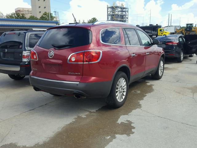 5GAKRCED3CJ105840 - 2012 BUICK ENCLAVE RED photo 4