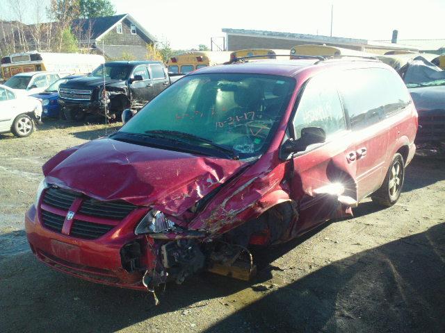 2D4GP44L87R271221 - 2007 DODGE GRAND CARA RED photo 2