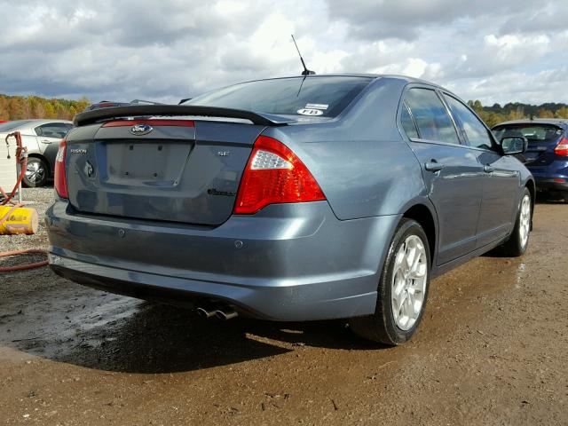 3FAHP0HA4BR219421 - 2011 FORD FUSION SE BLUE photo 4