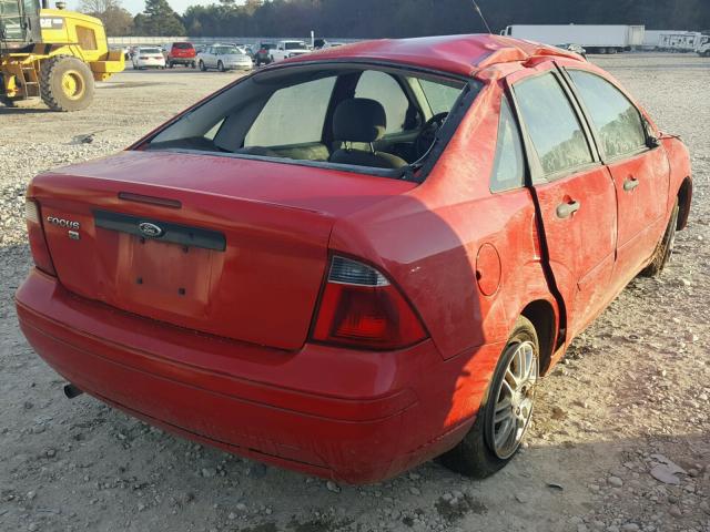 1FAFP34N37W311741 - 2007 FORD FOCUS ZX4 RED photo 4