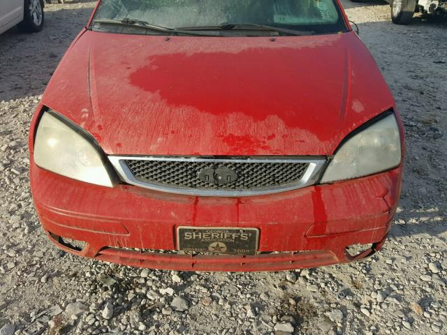 1FAFP34N37W311741 - 2007 FORD FOCUS ZX4 RED photo 7