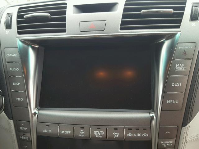 JTHDU46F085003972 - 2008 LEXUS LS 600HL SILVER photo 9