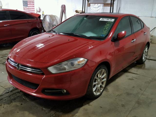 1C3CDFCB8ED742099 - 2014 DODGE DART LIMIT RED photo 2