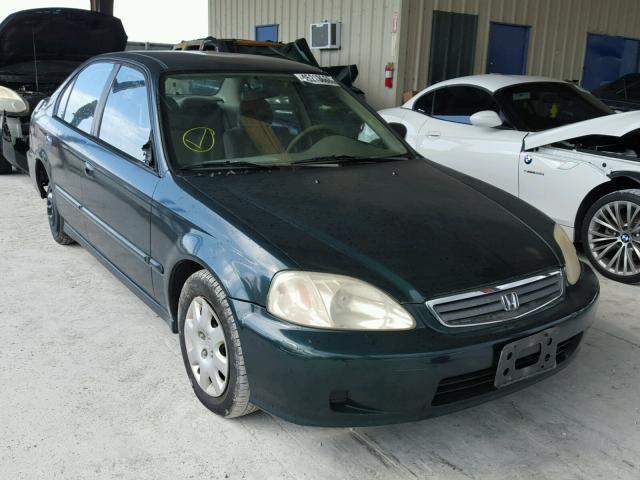 2HGEJ6617YH539777 - 2000 HONDA CIVIC BASE GREEN photo 1