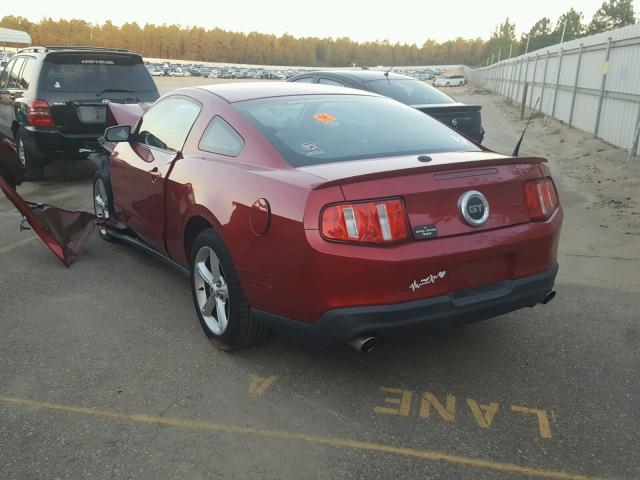 1ZVBP8CH3A5105394 - 2010 FORD MUSTANG GT RED photo 3