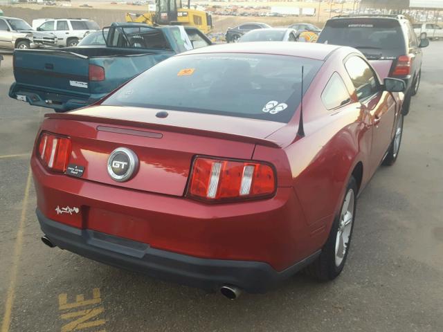 1ZVBP8CH3A5105394 - 2010 FORD MUSTANG GT RED photo 4