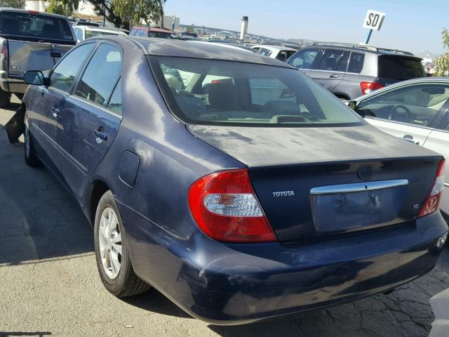 4T1BF30K54U072753 - 2004 TOYOTA CAMRY LE BLUE photo 3