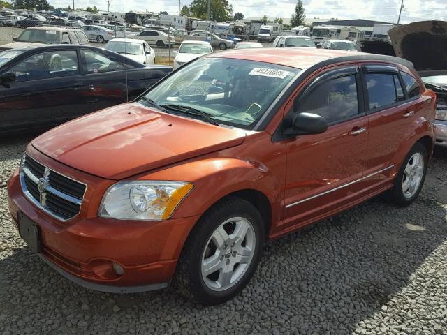 1B3HE78K47D129141 - 2007 DODGE CALIBER R/ ORANGE photo 2