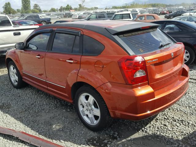 1B3HE78K47D129141 - 2007 DODGE CALIBER R/ ORANGE photo 3