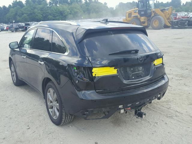 5FRYD4H83EB020968 - 2014 ACURA MDX ADVANC შავი ფოტო 3