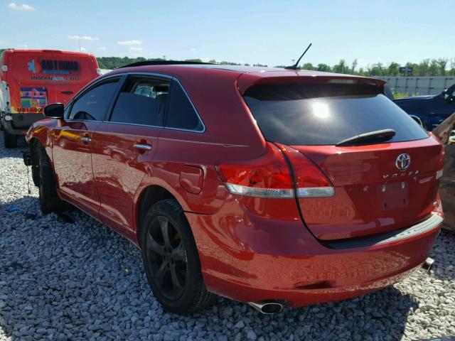 4T3BK11A59U002349 - 2009 TOYOTA VENZA BASE RED photo 3