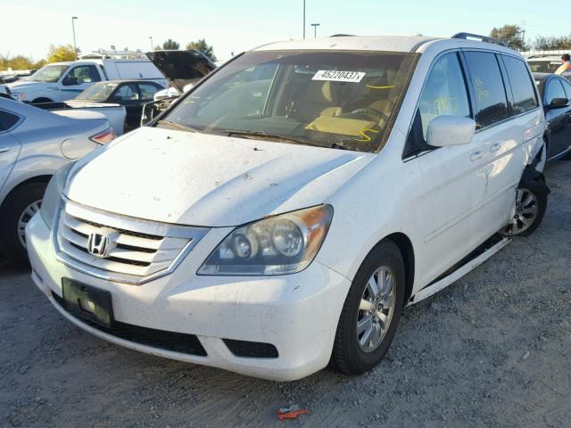 5FNRL38428B026877 - 2008 HONDA ODYSSEY EX WHITE photo 2