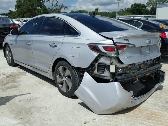 KMHE34L17GA009318 - 2016 HYUNDAI SONATA HYB SILVER photo 3