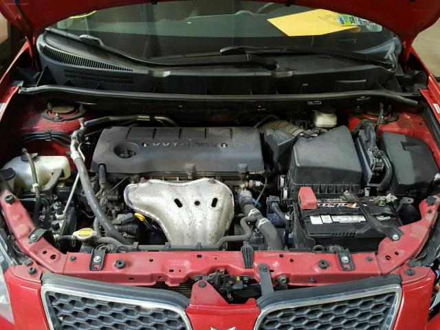 5Y2SP6E06AZ403266 - 2010 PONTIAC VIBE RED photo 7