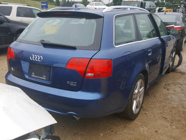 WAUKF78E68A078768 - 2008 AUDI A4 2.0T AV BLUE photo 4