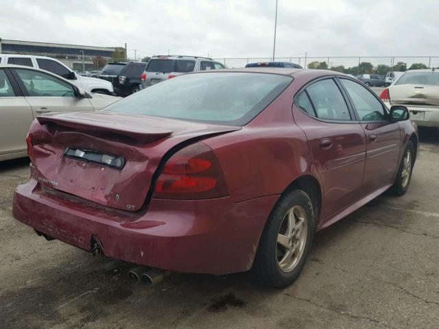 2G2WS522X41331134 - 2004 PONTIAC GRAND PRIX Շագանակագույն լուսանկար 4