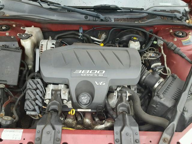 2G2WS522X41331134 - 2004 PONTIAC GRAND PRIX Շագանակագույն լուսանկար 7