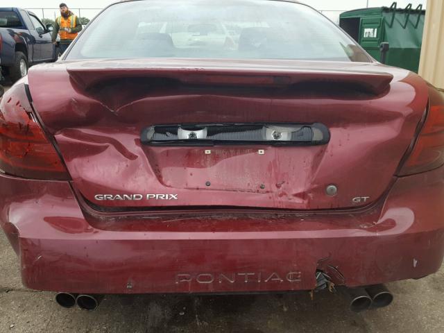 2G2WS522X41331134 - 2004 PONTIAC GRAND PRIX Շագանակագույն լուսանկար 9