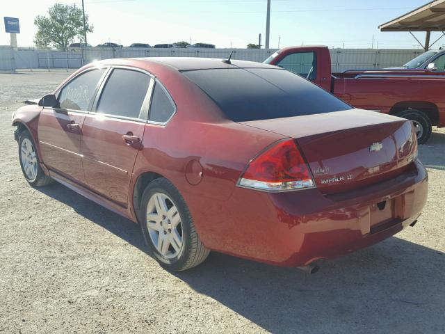 2G1WG5E36D1109989 - 2013 CHEVROLET IMPALA LT RED photo 3