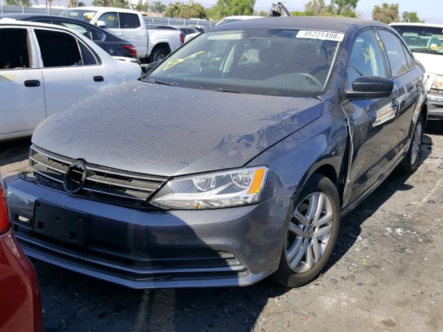 3VW2K7AJ1FM211858 - 2015 VOLKSWAGEN JETTA BASE SILVER photo 2