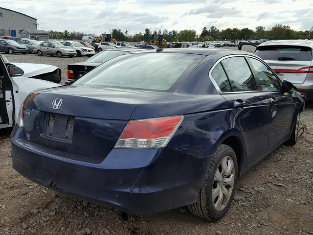 1HGCP26888A064442 - 2008 HONDA ACCORD EXL BLUE photo 4