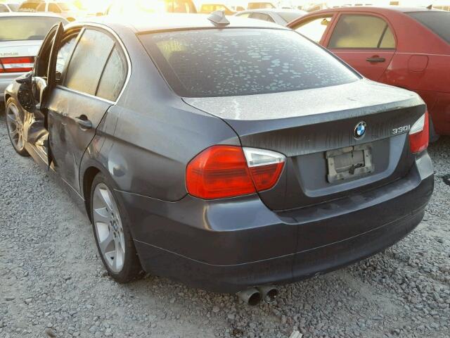 WBAVB33576KR79874 - 2006 BMW 330 I CHARCOAL photo 3