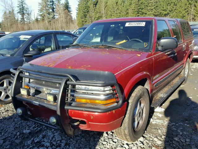 1GCDT13X73K109698 - 2003 CHEVROLET S TRUCK S1 RED photo 2