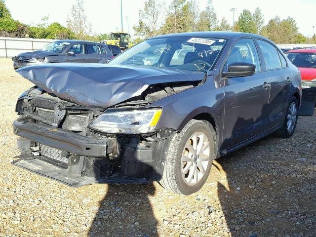 3VW1K7AJ8EM352257 - 2014 VOLKSWAGEN JETTA BASE ნაცრისფერი ფოტო 2