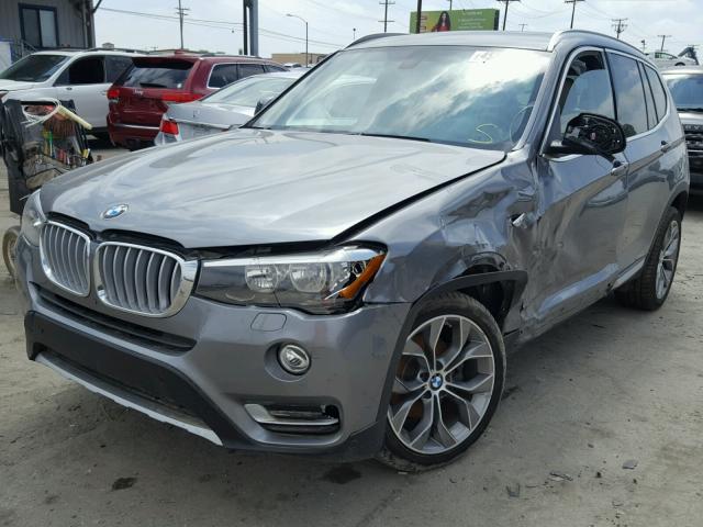 5UXWX9C50H0T01556 - 2017 BMW X3 XDRIVE2 GRAY photo 2