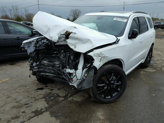 1C4RDJDG4HC937176 - 2017 DODGE DURANGO GT WHITE photo 2