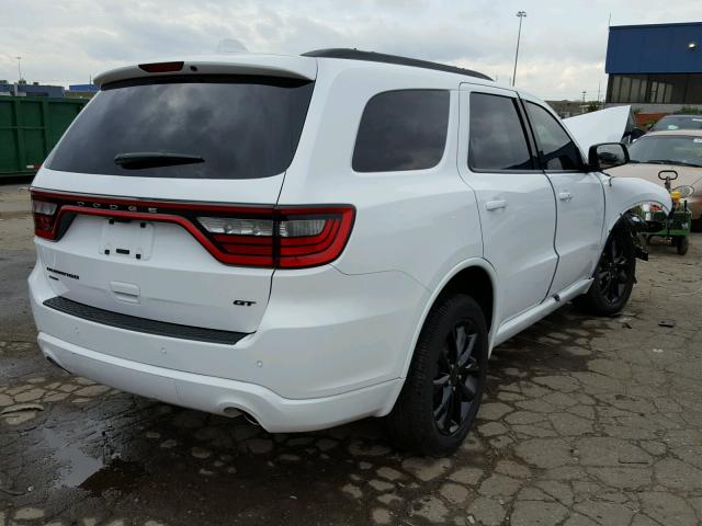 1C4RDJDG4HC937176 - 2017 DODGE DURANGO GT WHITE photo 4