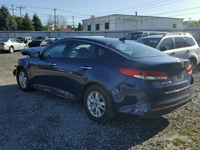 5XXGT4L36HG160493 - 2017 KIA OPTIMA LX BLUE photo 3