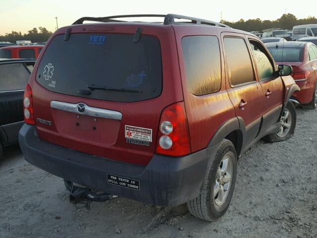 4F2YZ02Z86KM36306 - 2006 MAZDA TRIBUTE RED photo 4