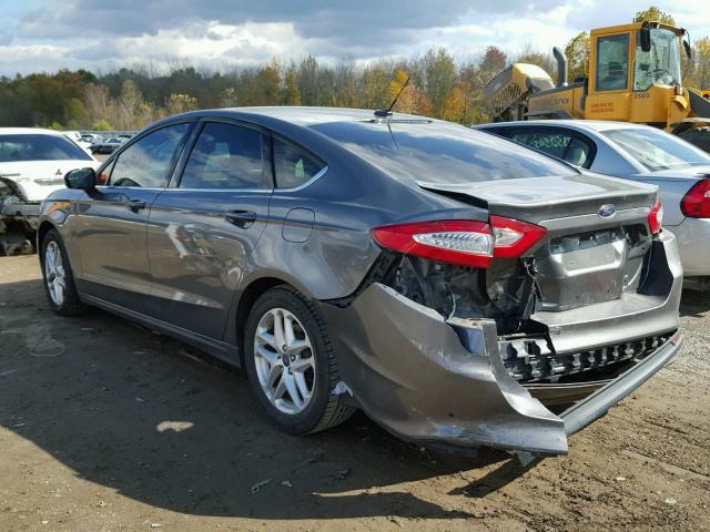 3FA6P0H71DR305560 - 2013 FORD FUSION SE GRAY photo 3