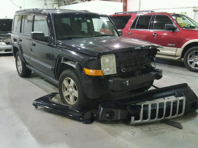 1J8HH48K47C577950 - 2007 JEEP COMMANDER BLACK photo 1