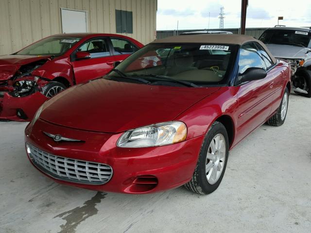 1C3EL75R02N245226 - 2002 CHRYSLER SEBRING GT RED photo 2