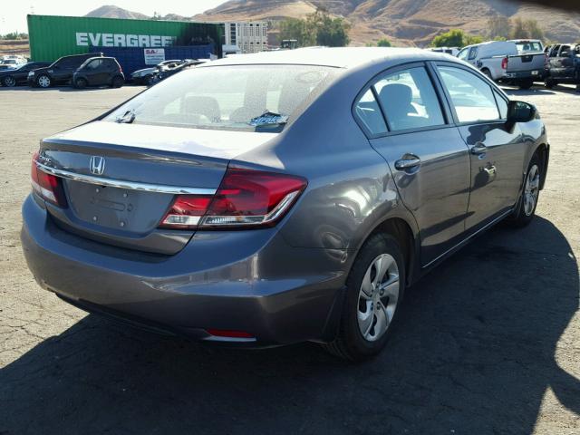 19XFB2F54EE275811 - 2014 HONDA CIVIC LX GRAY photo 4