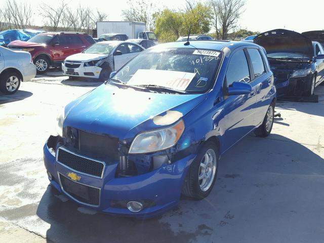 KL1TG66E89B322585 - 2009 CHEVROLET AVEO LT BLUE photo 2