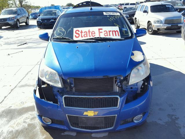 KL1TG66E89B322585 - 2009 CHEVROLET AVEO LT BLUE photo 9