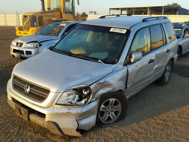 2HKYF18485H571146 - 2005 HONDA PILOT EX SILVER photo 2