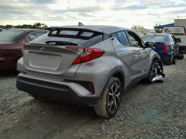 NMTKHMBX9JR014365 - 2018 TOYOTA C-HR XLE GRAY photo 4