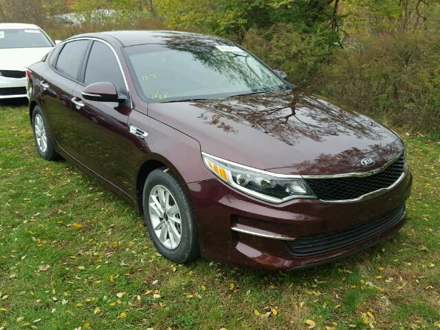 5XXGT4L36HG119555 - 2017 KIA OPTIMA BURGUNDY photo 1