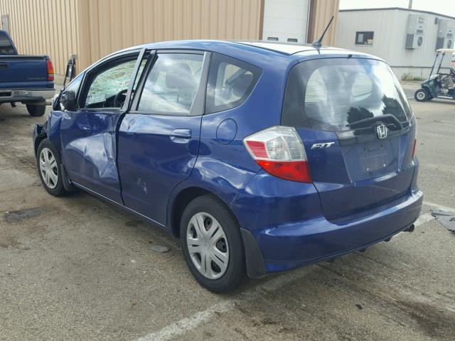 JHMGE8H35BC020158 - 2011 HONDA FIT BLUE photo 3