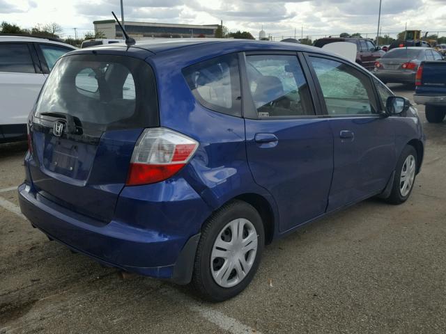 JHMGE8H35BC020158 - 2011 HONDA FIT BLUE photo 4