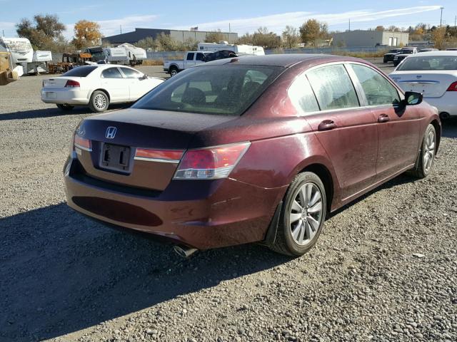 1HGCP2F8XBA007778 - 2011 HONDA ACCORD EXL MAROON photo 4