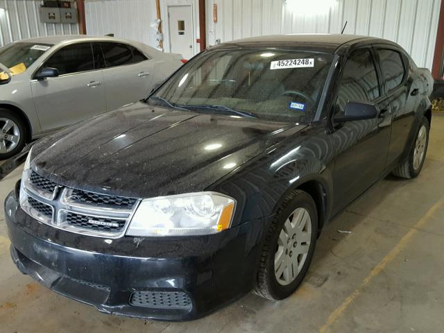 1B3BD4FB6BN564868 - 2011 DODGE AVENGER EX BLACK photo 2