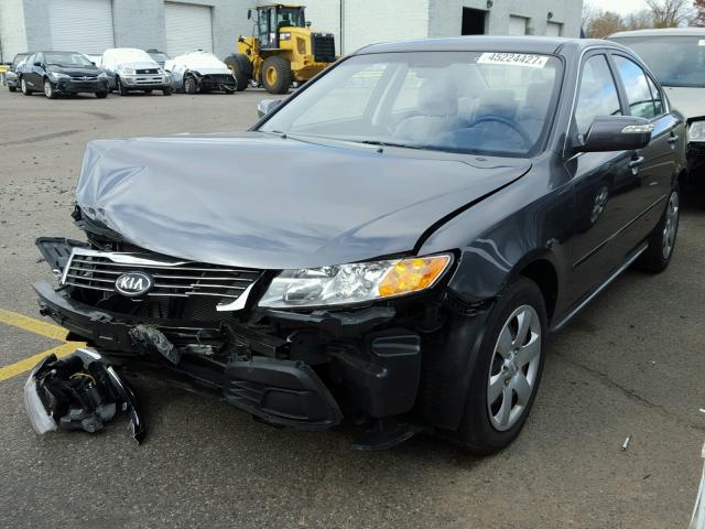 KNAGE228795317740 - 2009 KIA OPTIMA GRAY photo 2