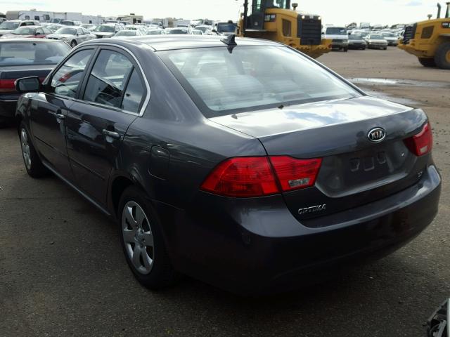 KNAGE228795317740 - 2009 KIA OPTIMA GRAY photo 3